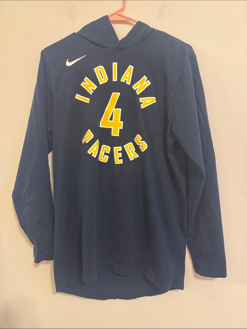 Nike Navy Indiana Pacers Hoodie with Yellow & White Graphics
